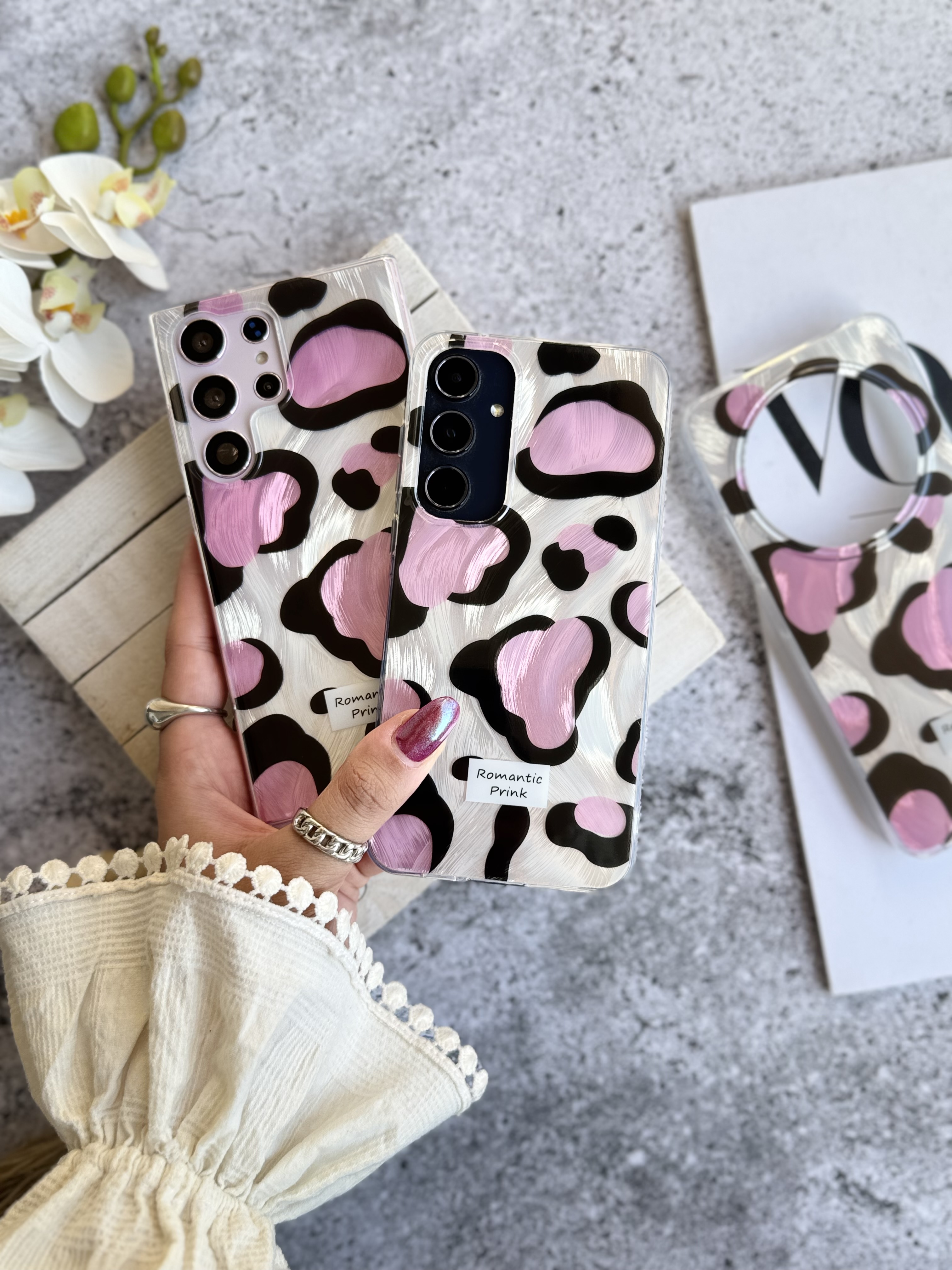 قاب گوشی سامسونگ پلنگی Romantic Pink