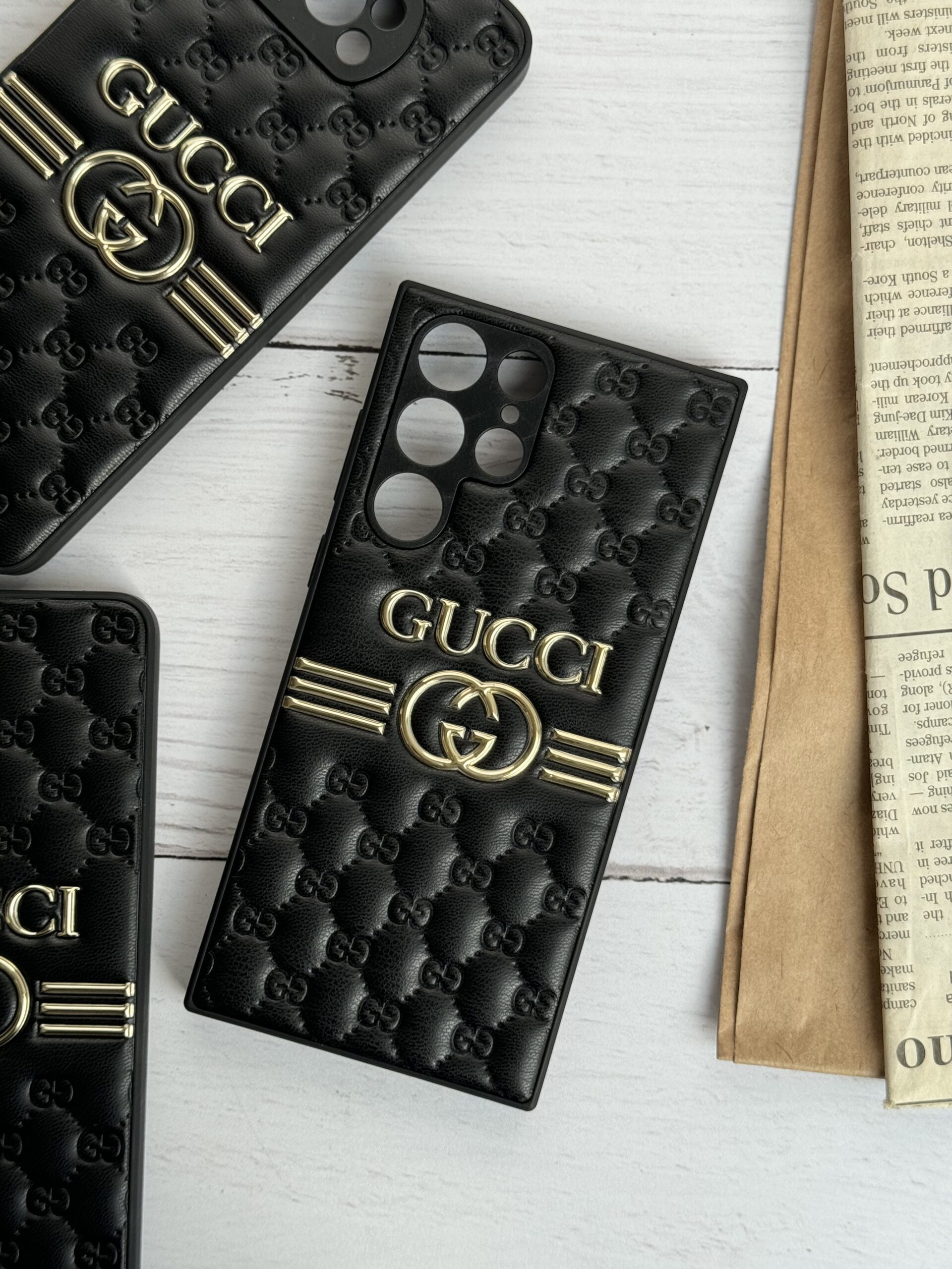 قاب موبایل سامسونگ گوچی gucci بالشتی چرمی داغ
