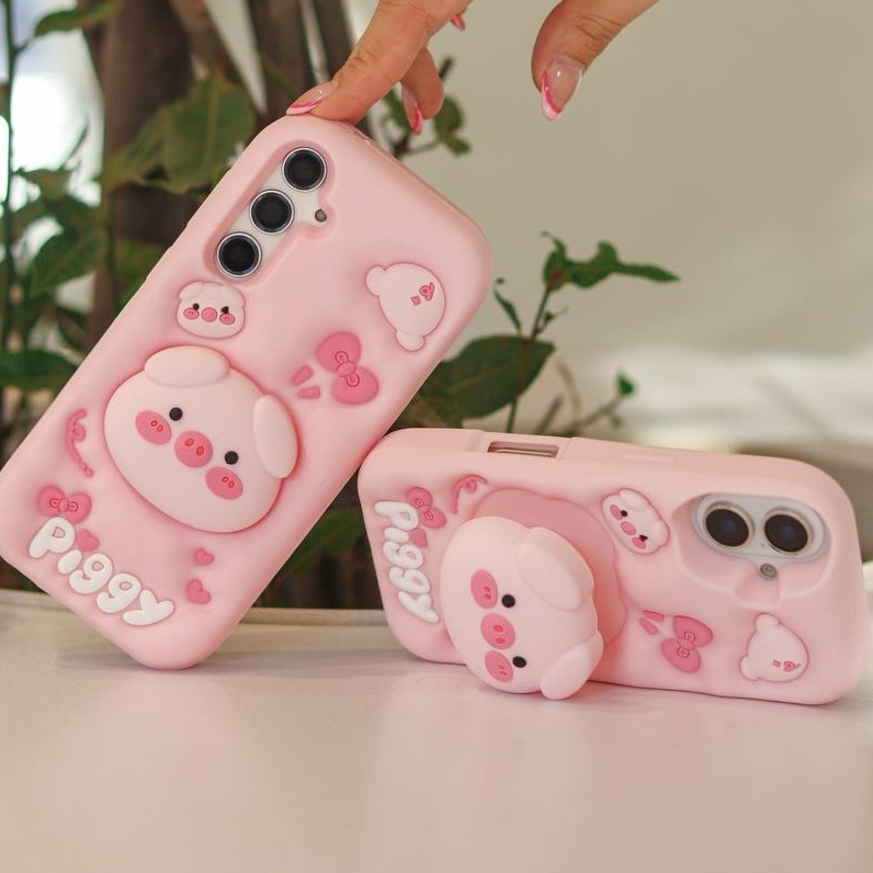 قاب گوشی موبایل آیفون piggy پاپ سوکتی