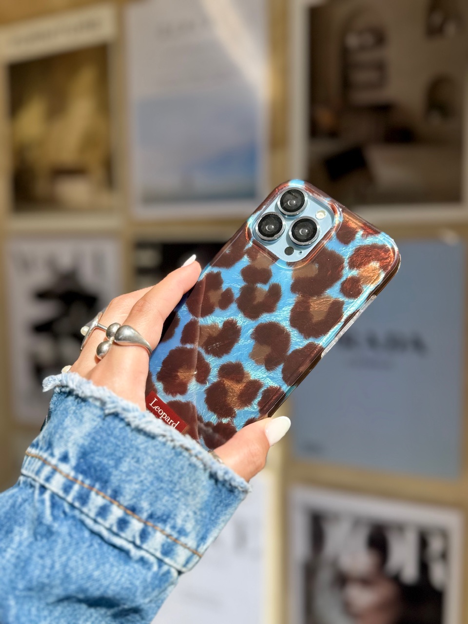 قاب گوشی آیفون Aqua Leopard