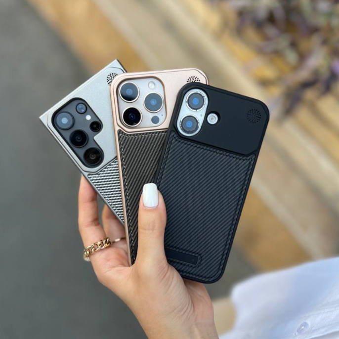 کاور گوشی آیفون LEATHER METAL LUXURY