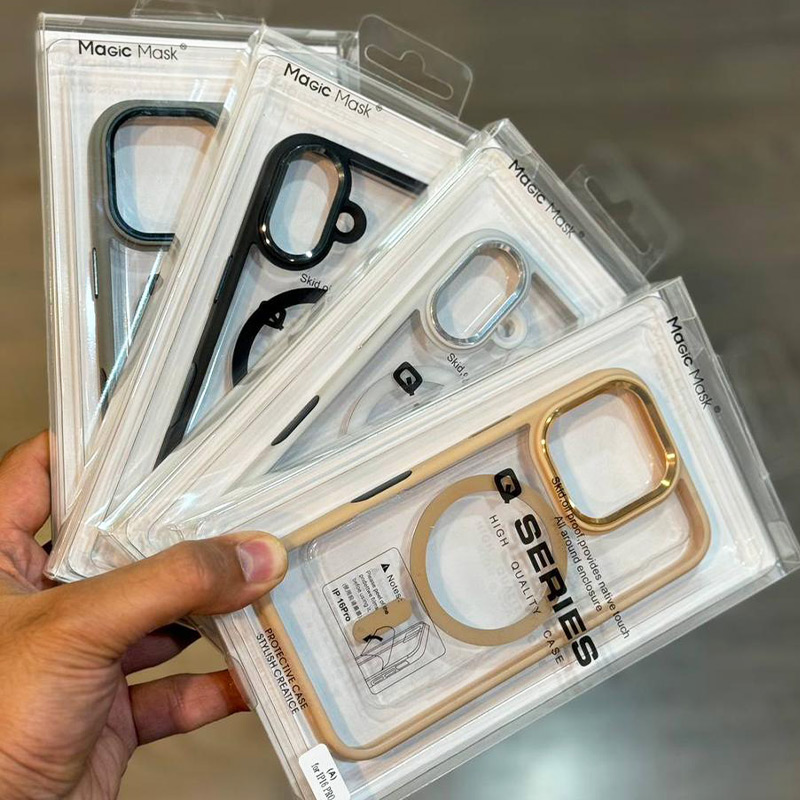 قاب موبایل آیفون شفاف مگسیف Magsafe مجیک ماسک Magic Mask دور لنز