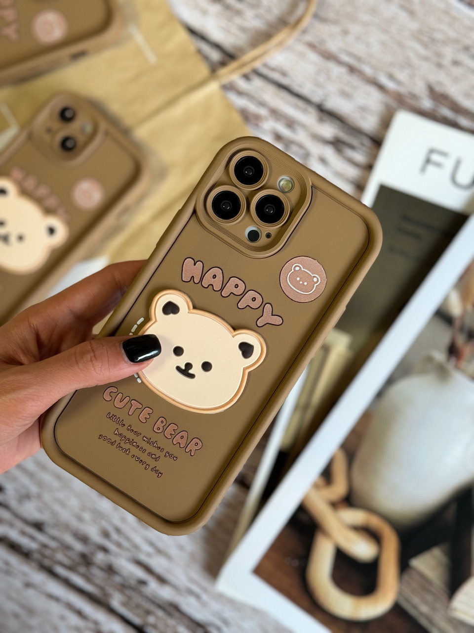 کاور گوشی آیفون Happy Cute Bear