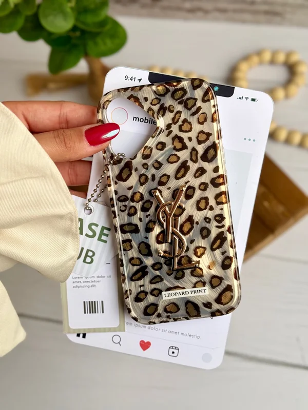قاب موبایل آیفون yves saint laurent leopard