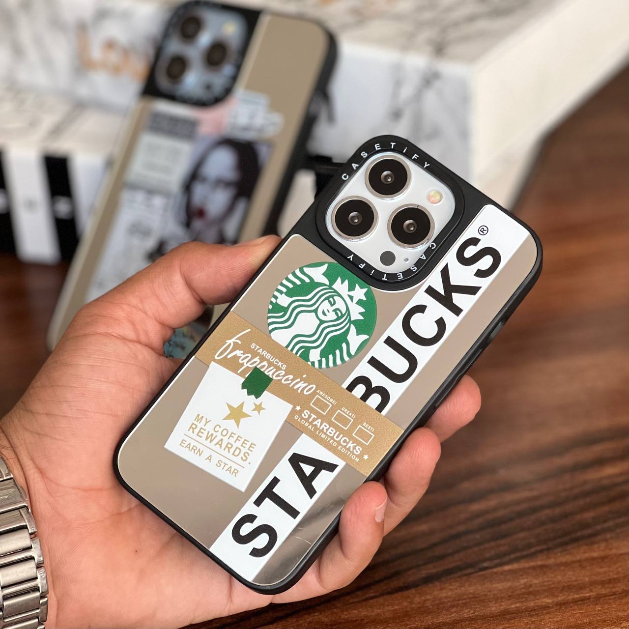 قاب گوشی استارباکس CaseTify آینه ای آیفون