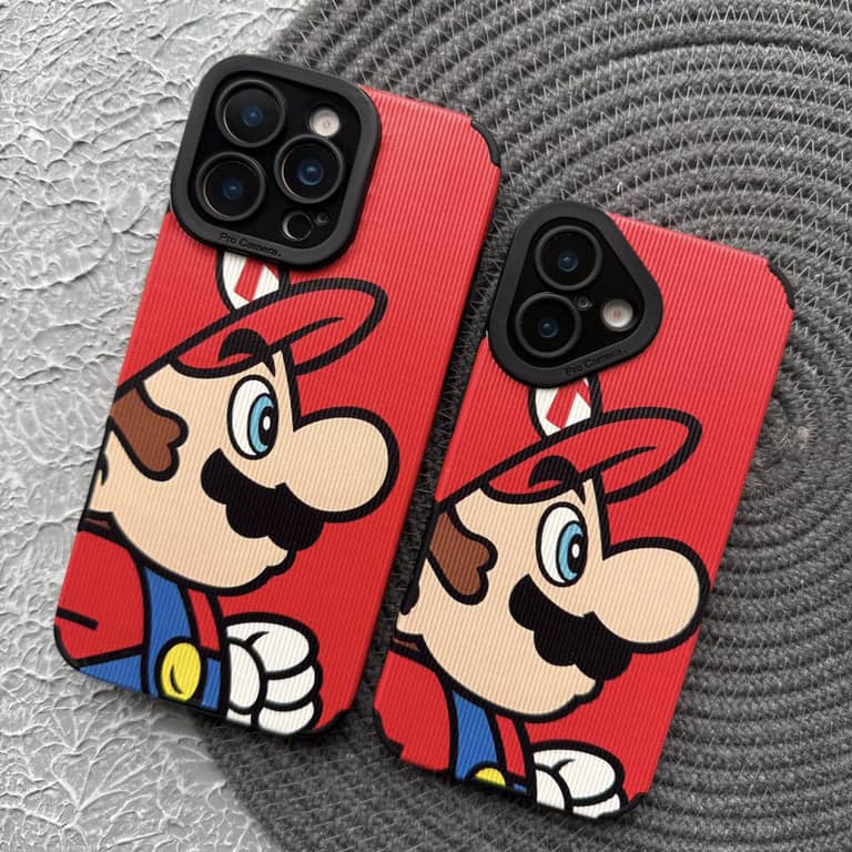 قاب گوشی آیفون سوپر ماریو Super Mario قرمز