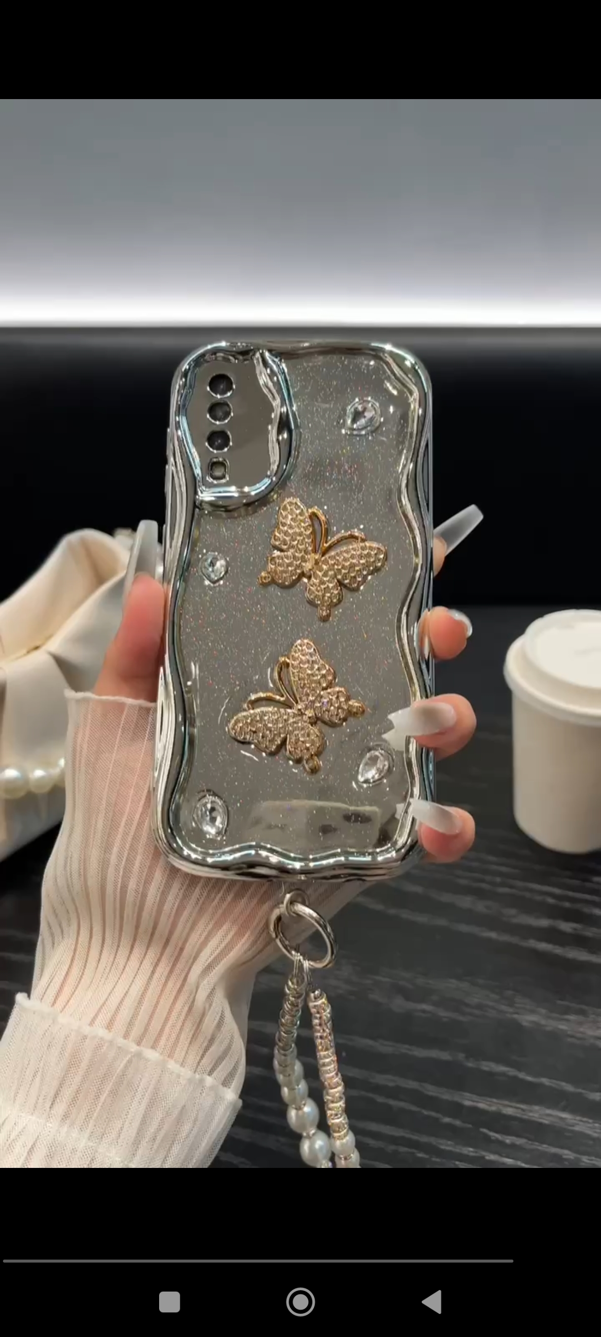 قاب گوشی سامسونگ دو پروانه طلایی
