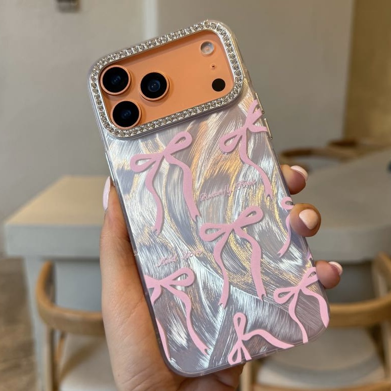 گارد گوشی آیفون pink riboon