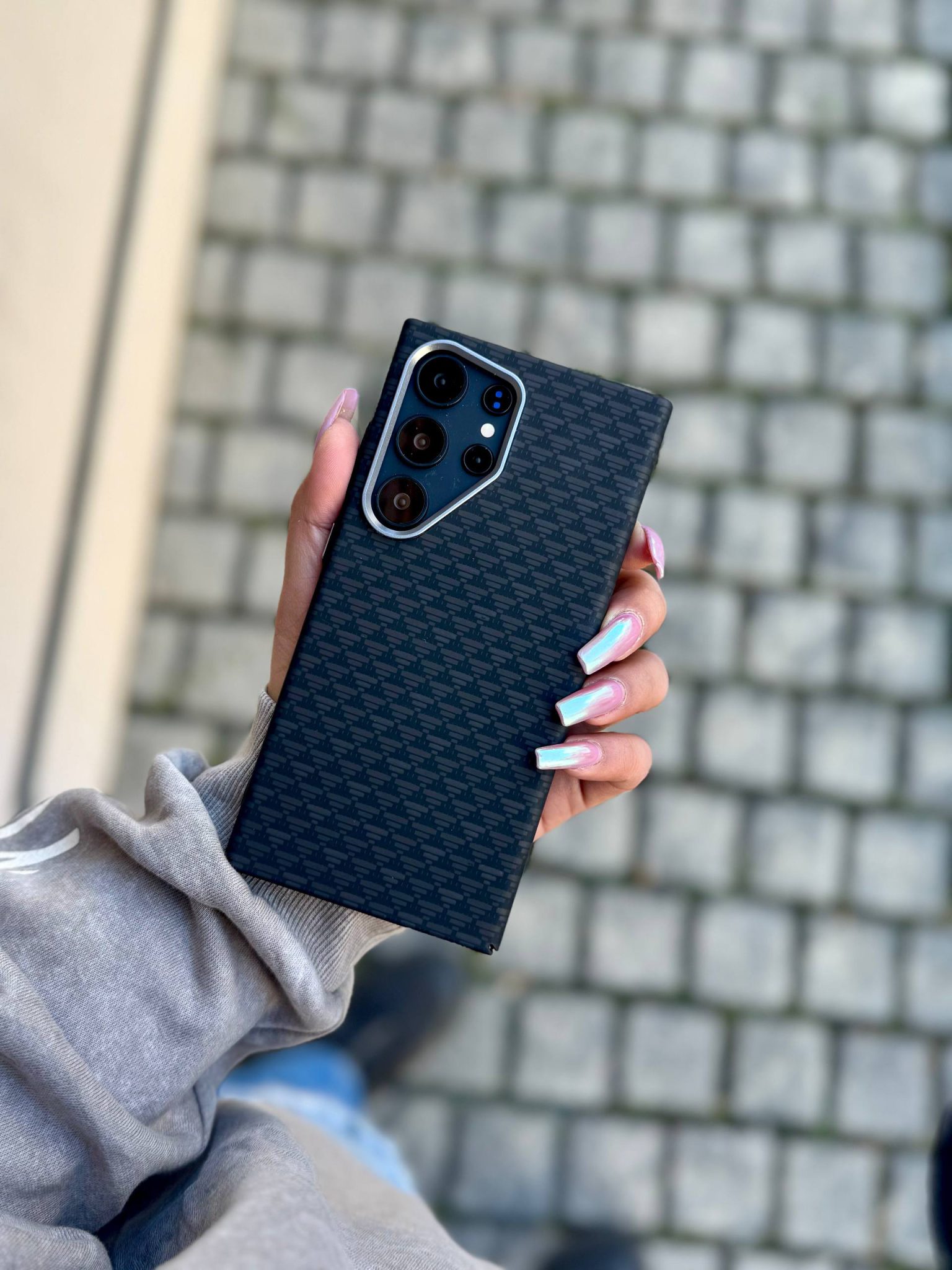 قاب گوشی سامسونگ کربن Carbon Black Texture