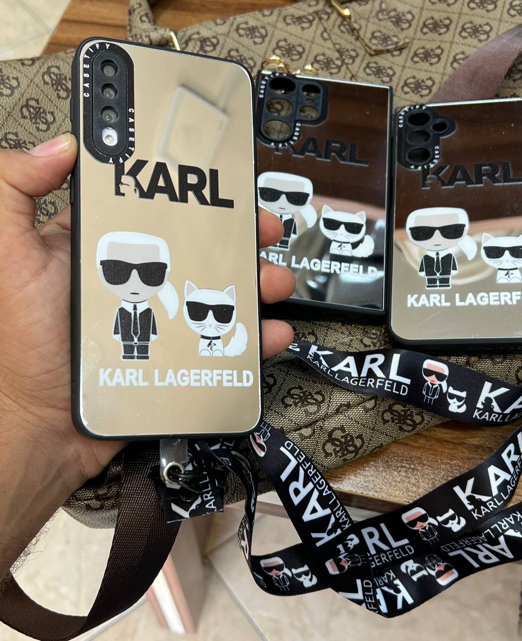 قاب گوشی سامسونگ کارل آیینه ای karl lagerfeld